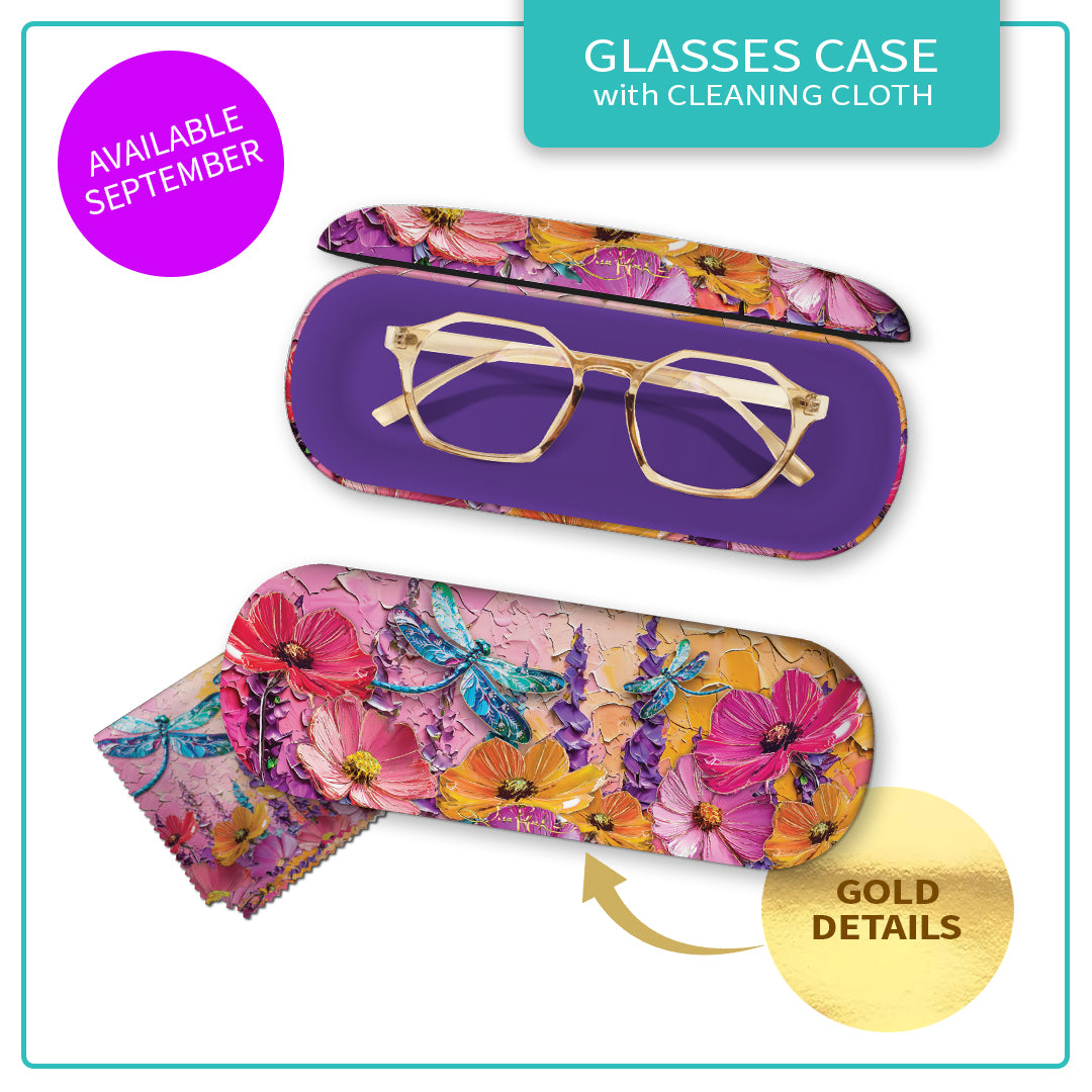 Lisa Pollock - Glasses case - Playful Dragonflies