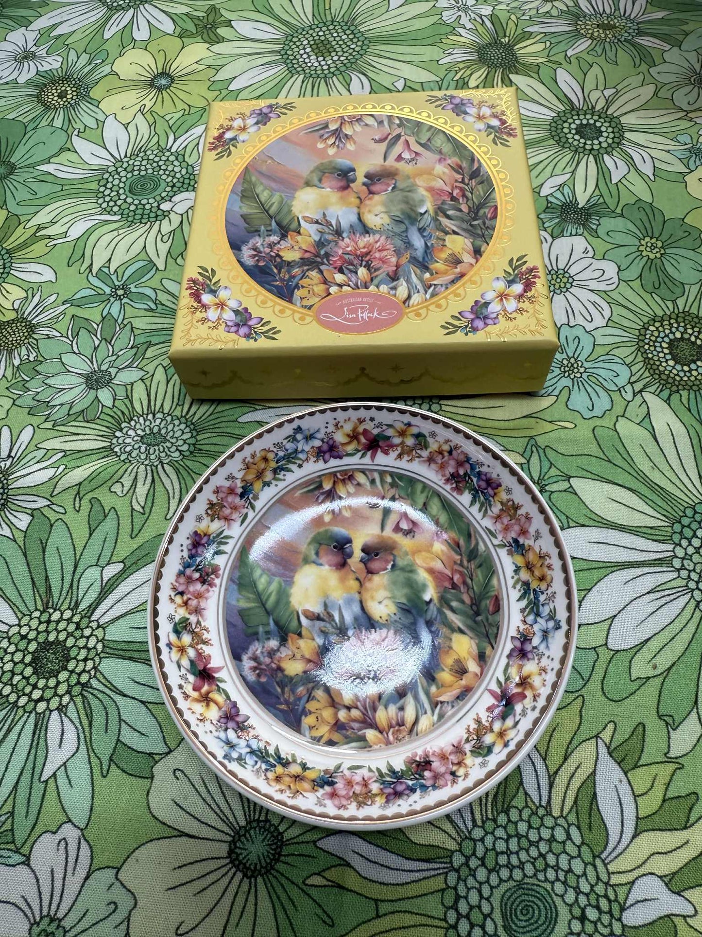 Trinket Dish, Ceramic - Paradise Love Birds