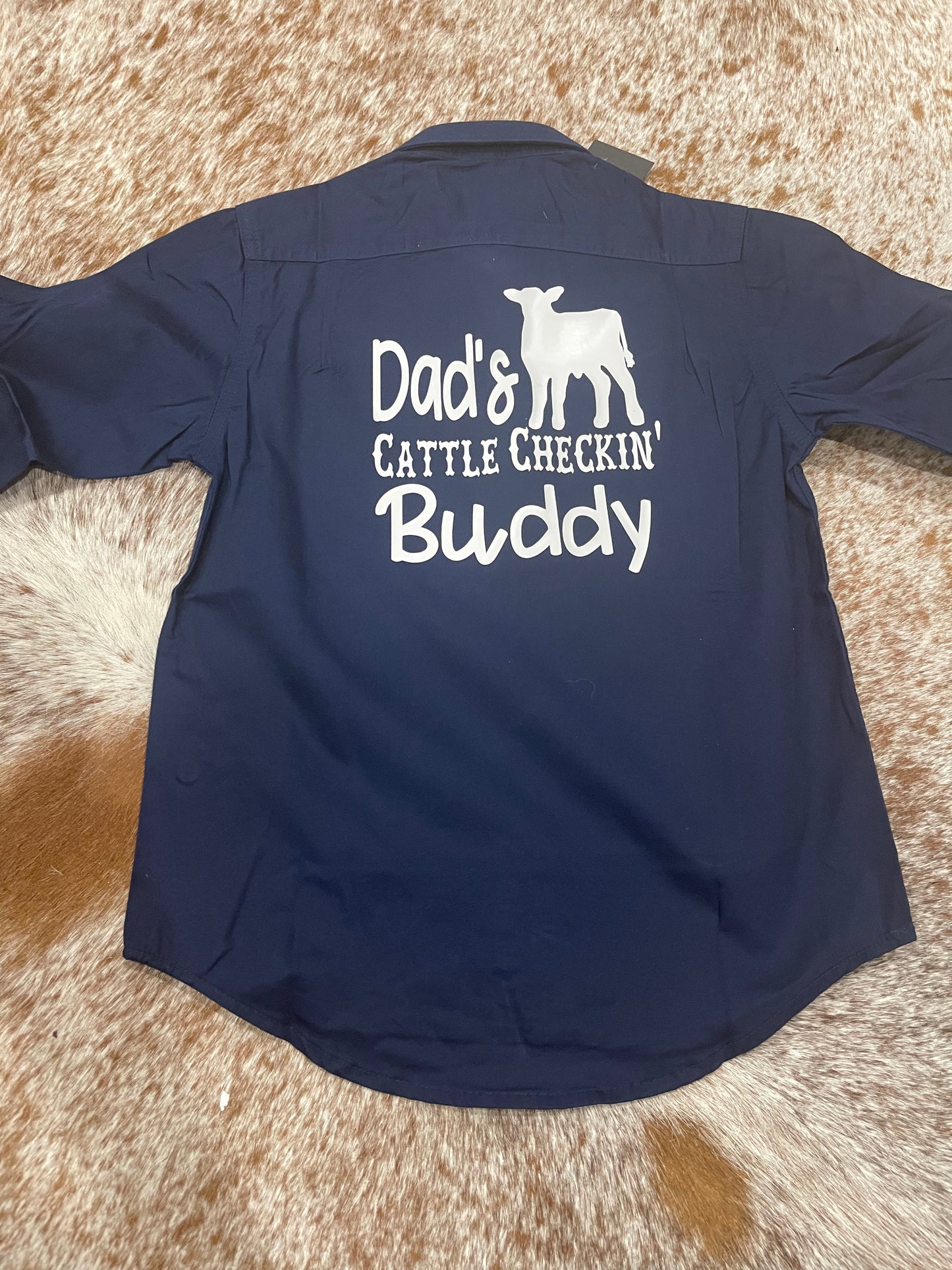 Kids Pilbara Shirt - dads cattle checkin buddy