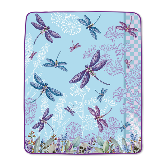 Lisa Pollock Picnic Rug - Lavender Drafgonflies