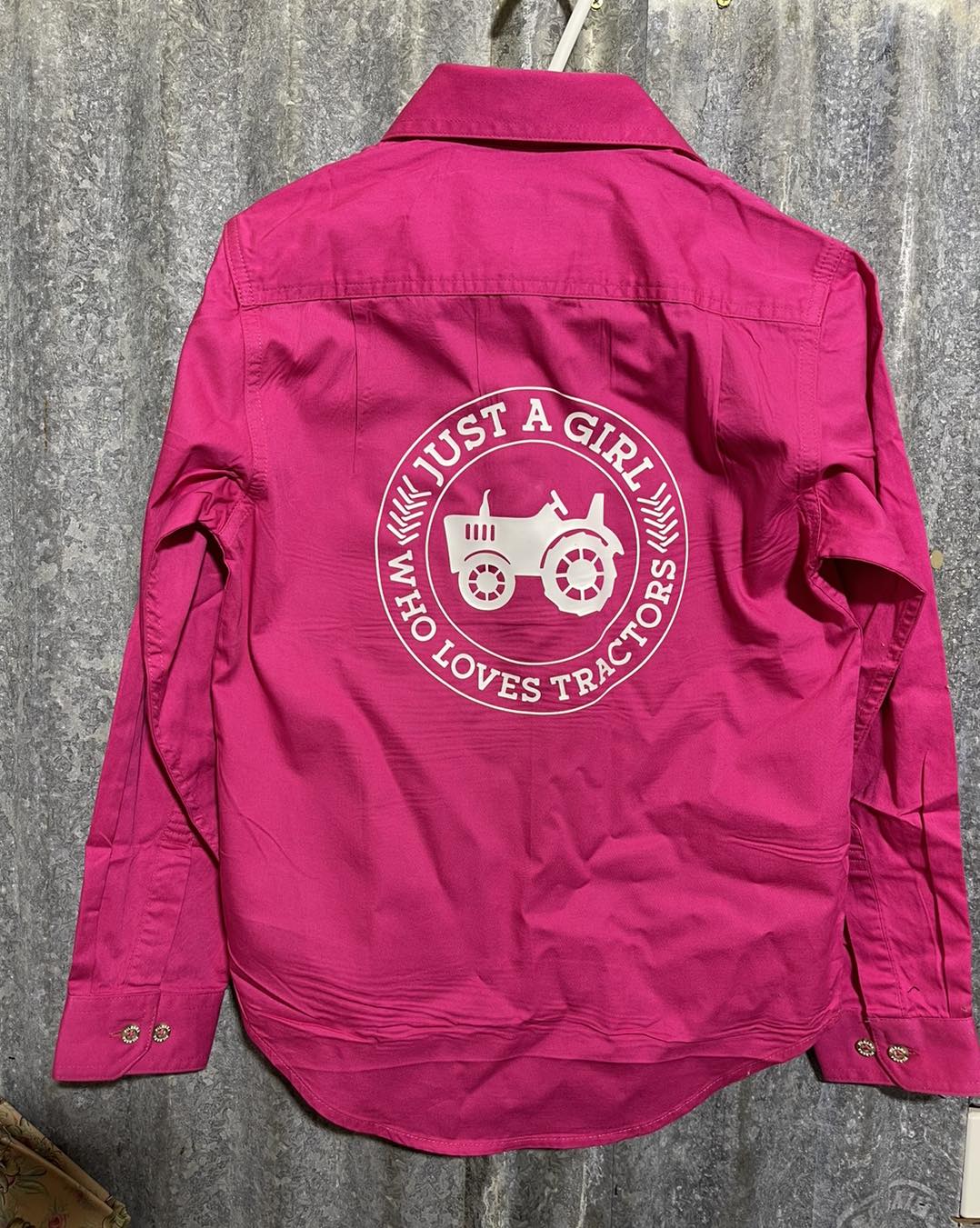 Kids Pilbara Shirt - Just a girl who loves tractors