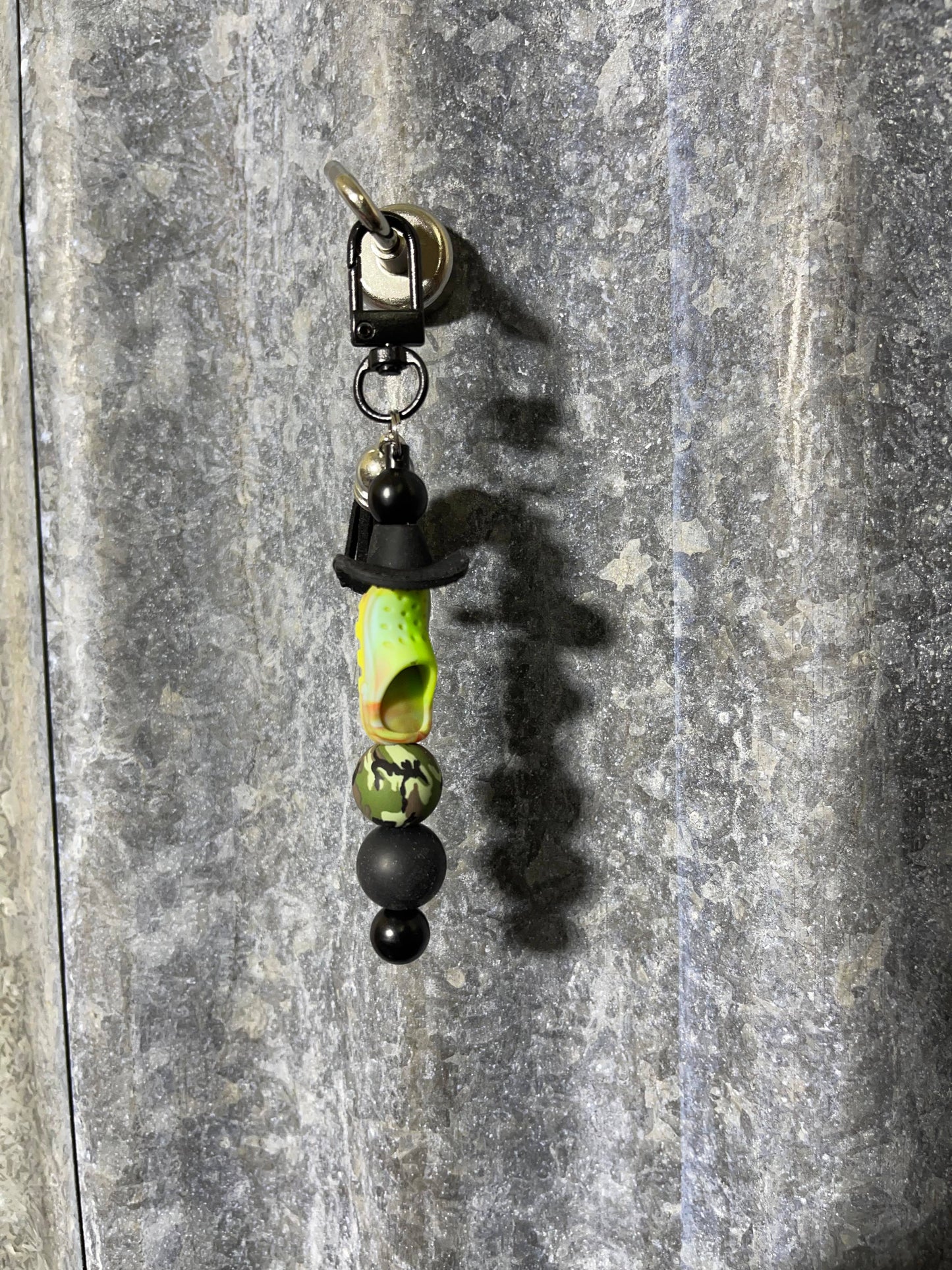 Keyring, beaded - Croc cowboy