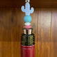 Cactus and wine Beaded Wine Stopper.