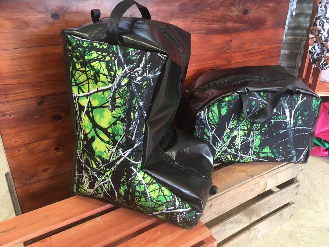 Camo Motorbike Boot Bag & Helmet Bag Set