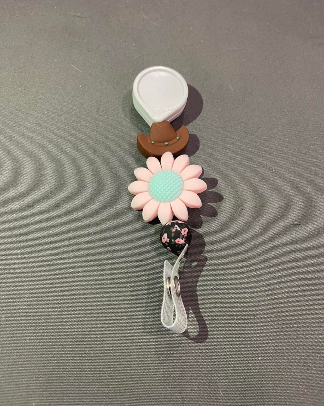 Cowboy flowers Retractable beaded Lanyard