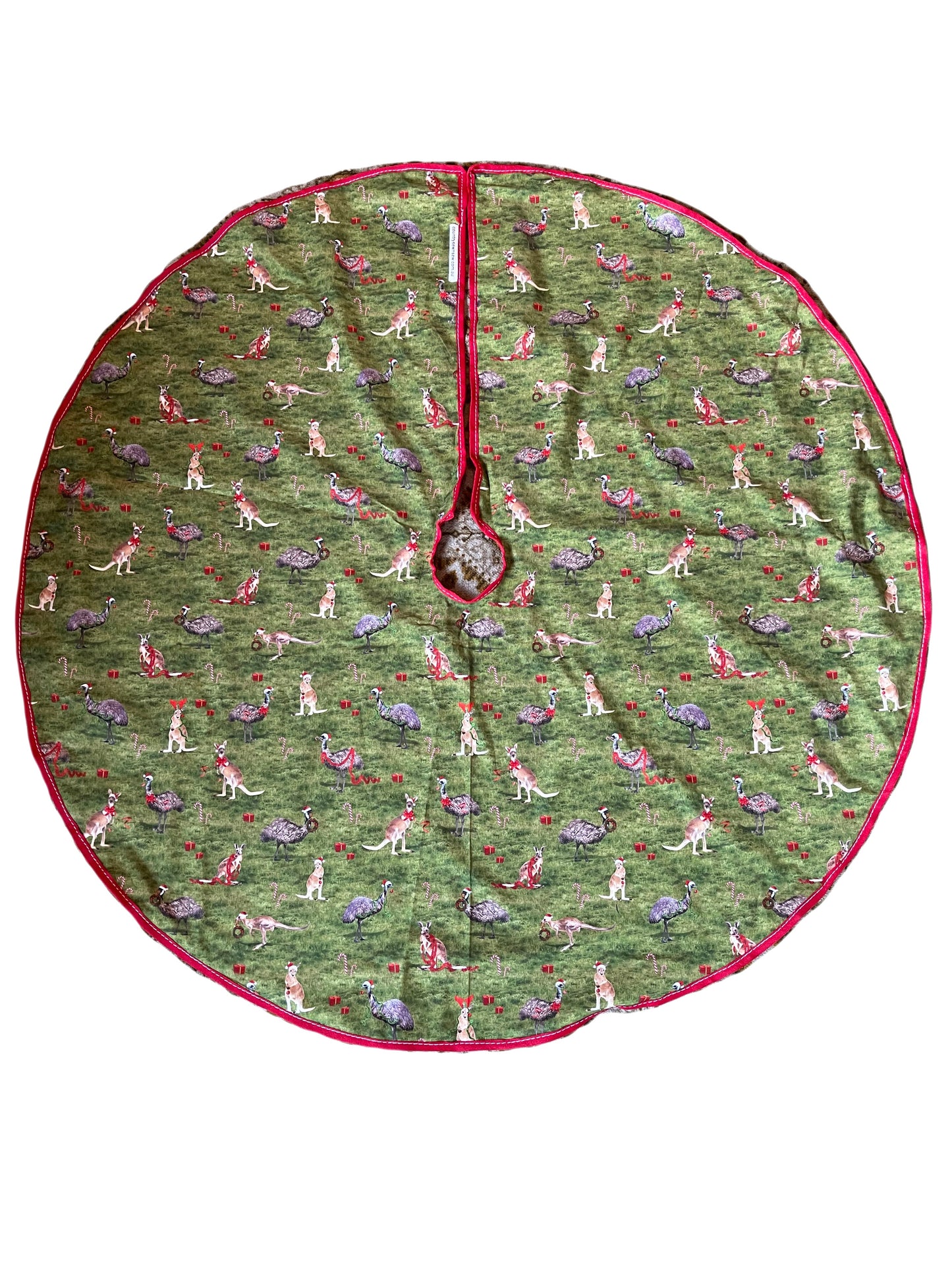 Christmas Tree Skirt - Emus and Kangaroos