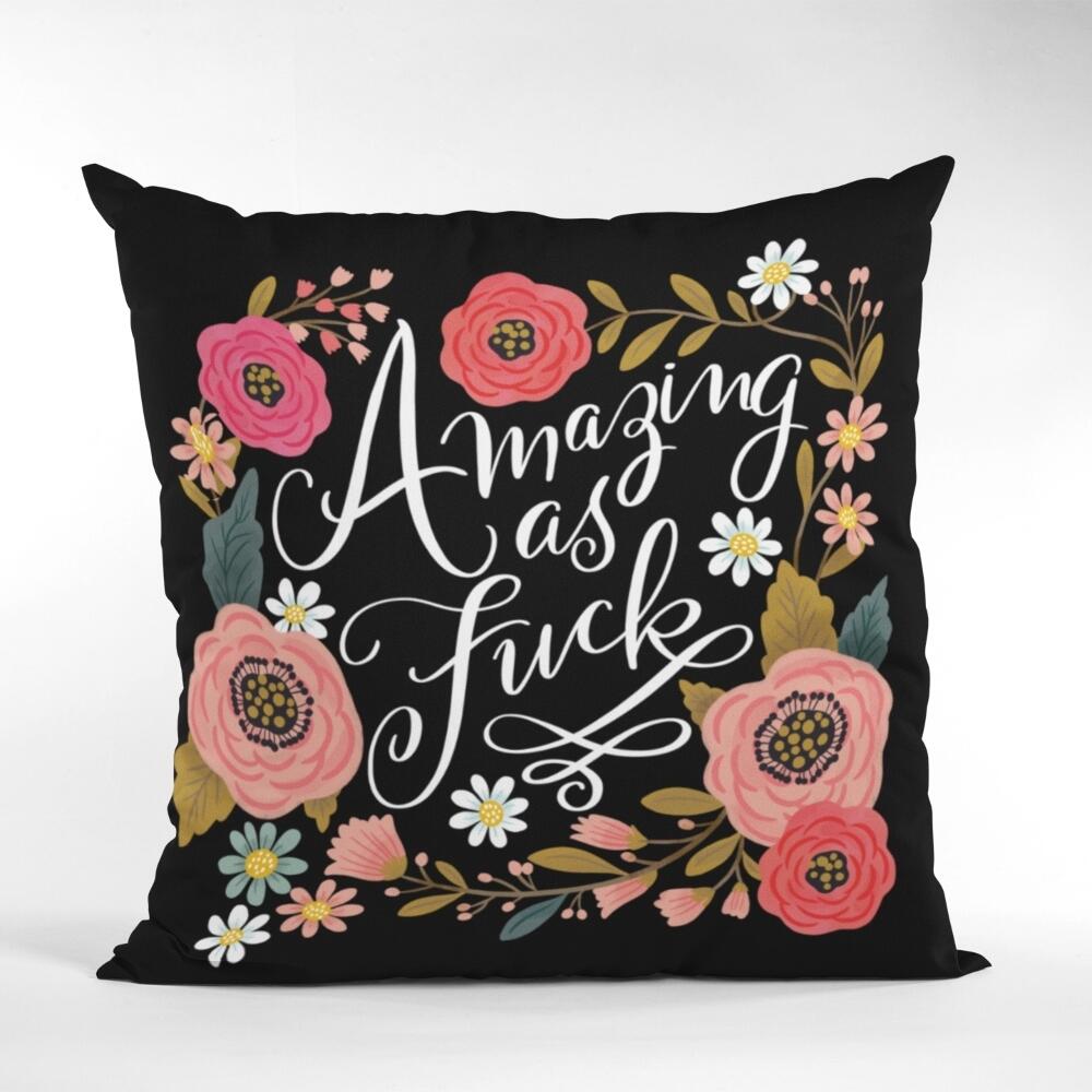 Swear Cushion Cover - Amazing as F&*K