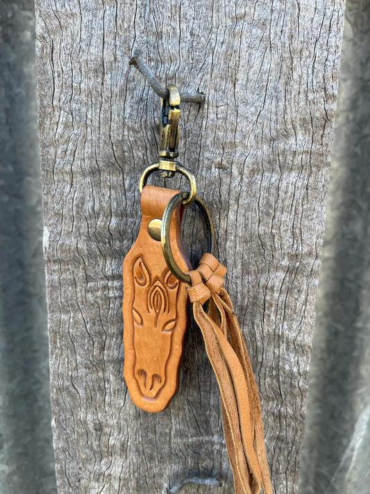 Tooled leather Keyring