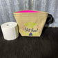 Embroidered Canvas Toilet Roll Bag.