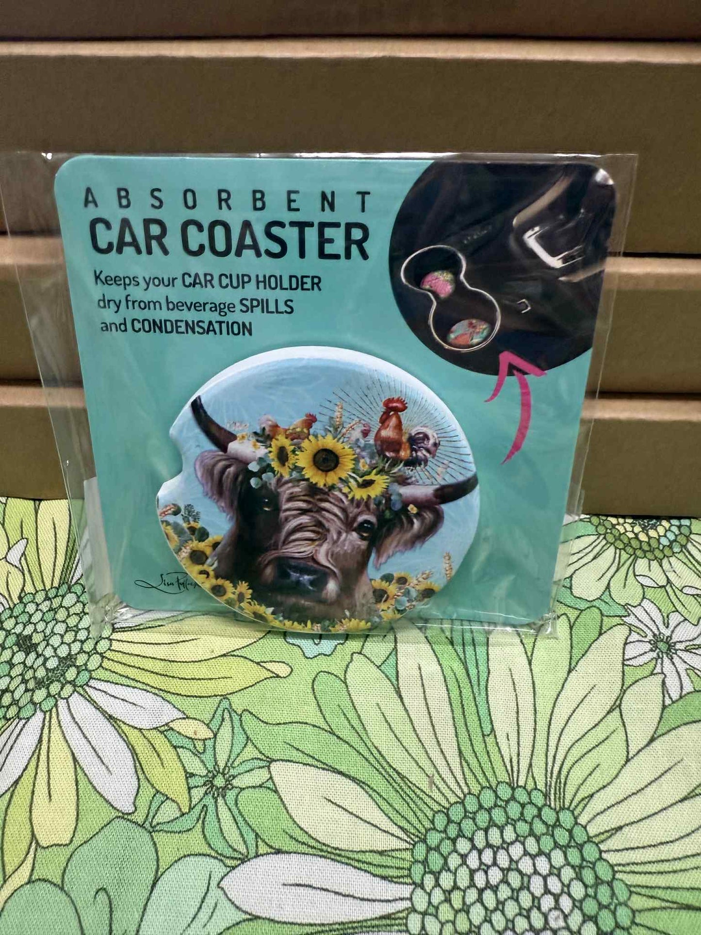 Lisa Pollock Car Coaster - Sunny Highland