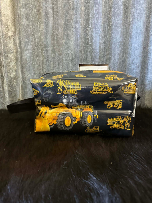 Box Toiletry Bag - Cat Construction