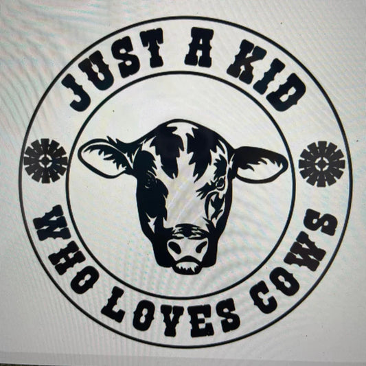 Kids T shirt - Just a kid who loves cows