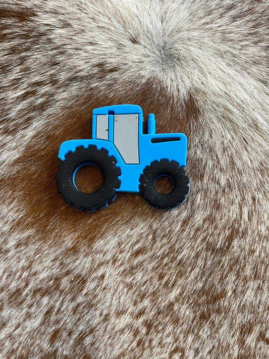 Silicone Teether - Blue Tractor