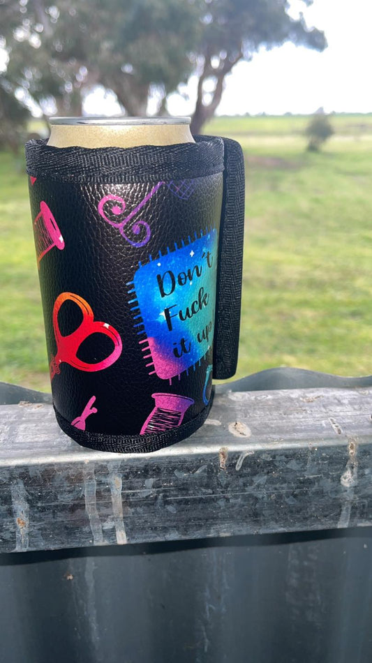 Vinyl Stubby Holder - Don't fuck it up sewing