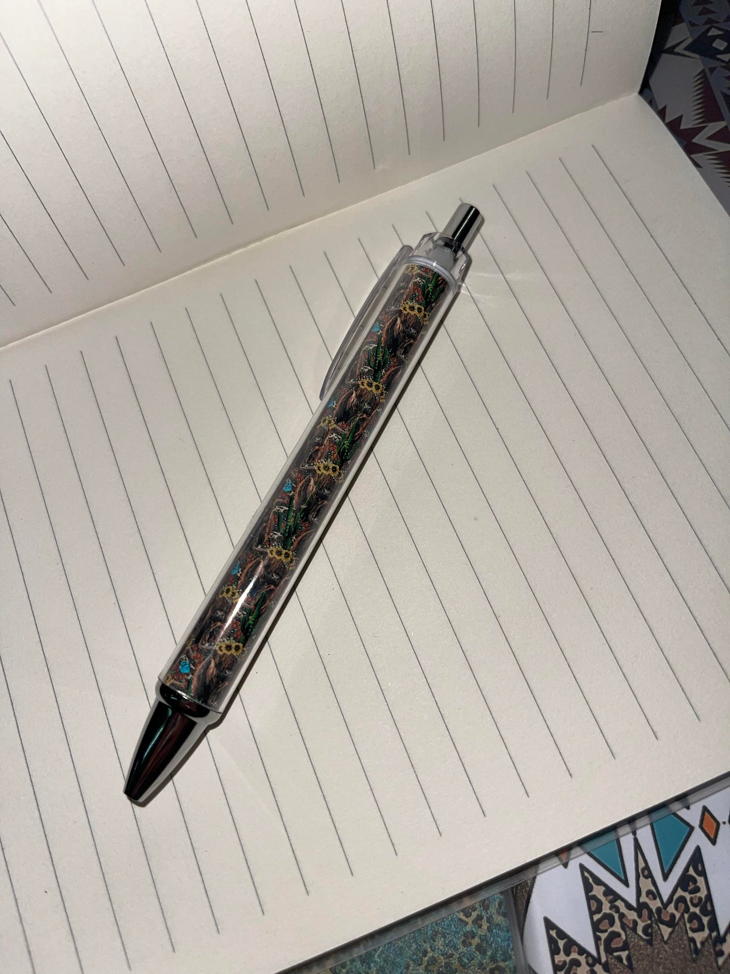 Western Ball Point pen - Highlands and cactus
