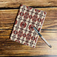 Western lined notebook -Aztec red