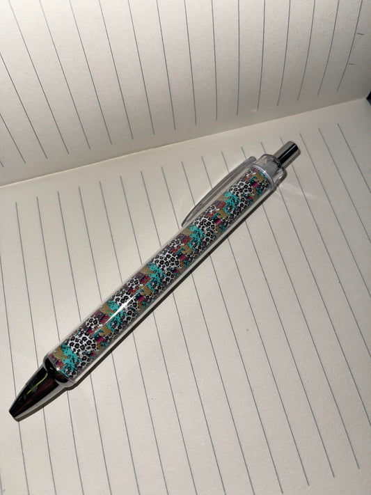 Western Ball Point pen -  Serape and cowhide