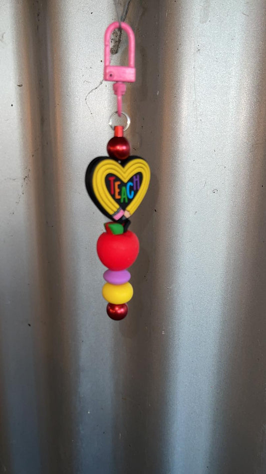 Keyring, beaded - Teach