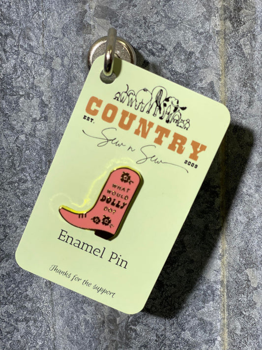 Enamel Hat Pin - What would Dolly do