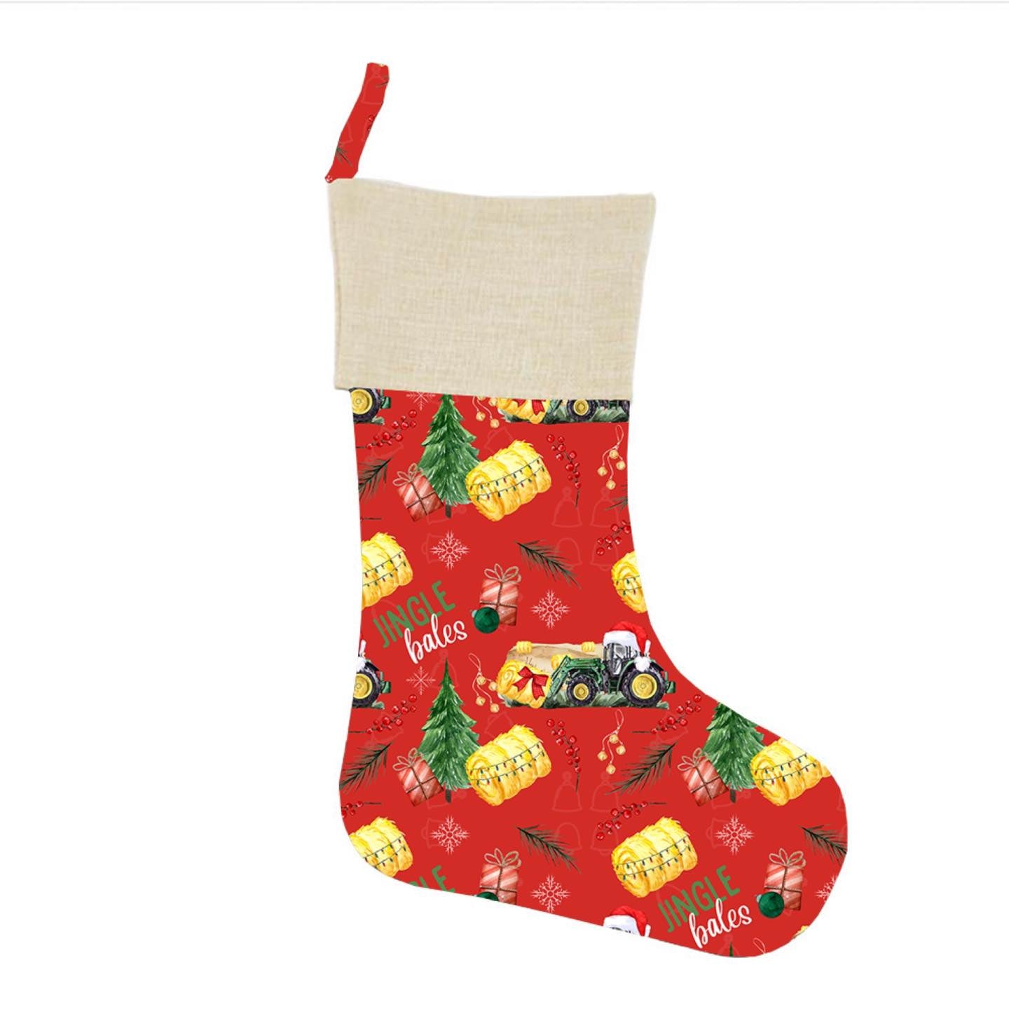 Christmas Stocking - Jingle Bales RED – Country SewNSew