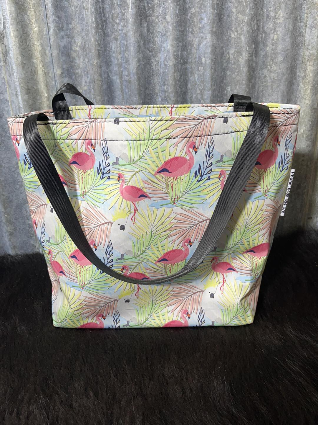 Ready made Fabric Shopping bag - Flamingo's