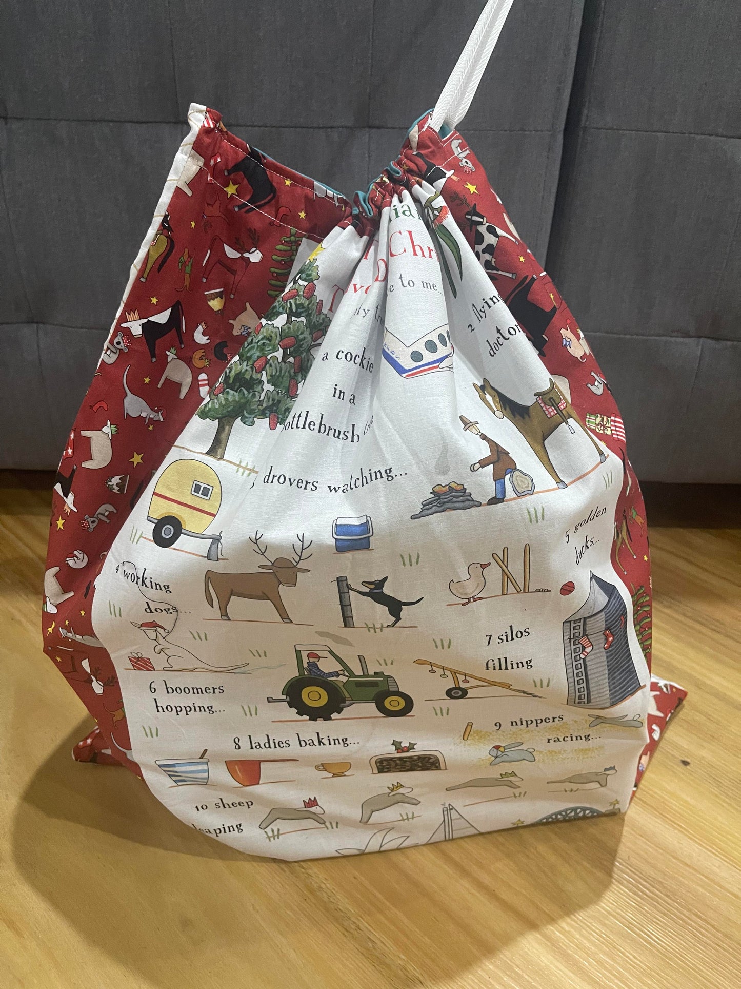 Christmas Santa Sack- Twelve days of Christmas