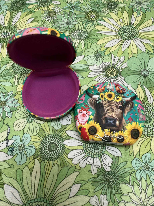 Lisa Pollock Travel Case - Carnival Cow