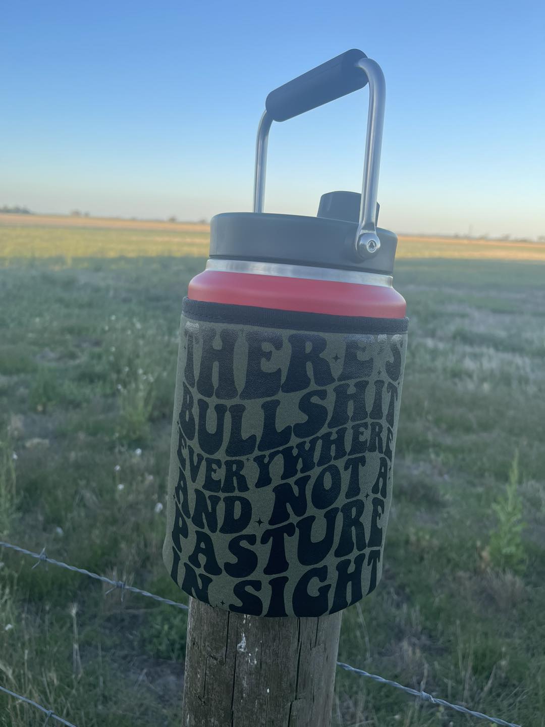 Printed  Yeti Rambler half gallon or gallon cover -There's bullshit everywhere