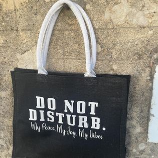Market garden hessian Shopping bag -  Do not disturb