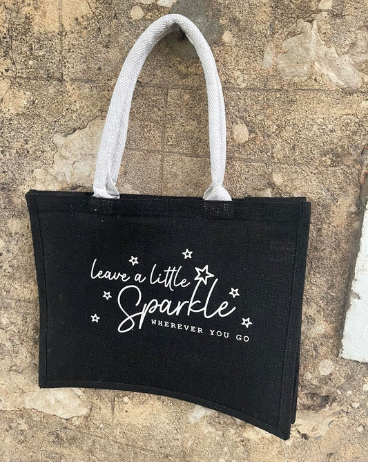 Market garden hessian Shopping bag -  Leave a little sparkle