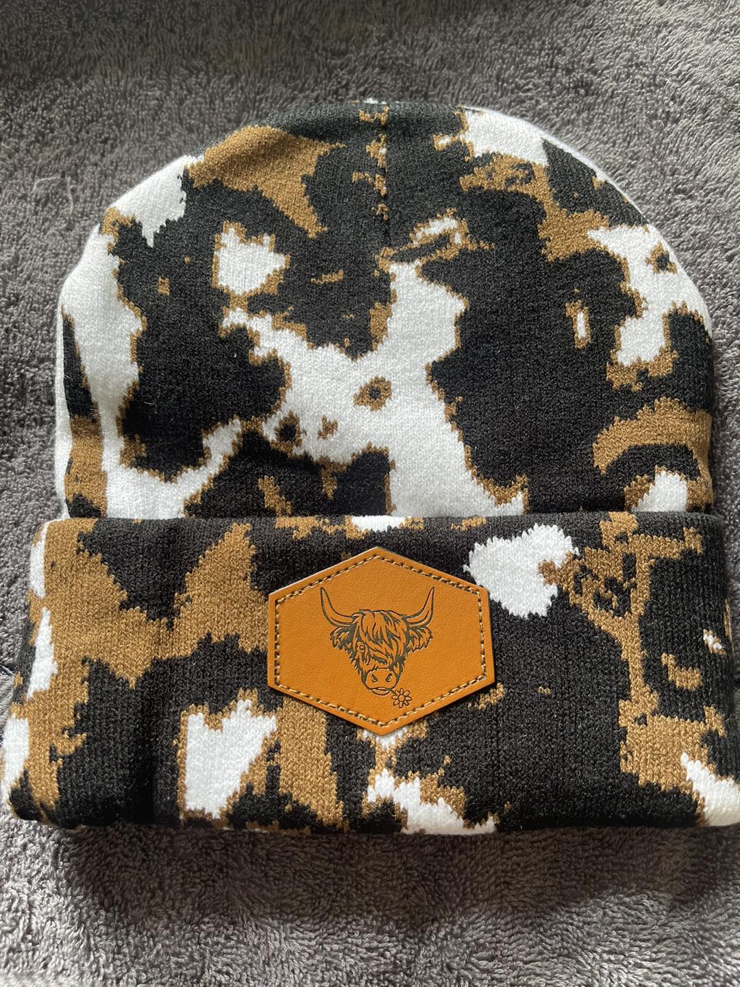 Cow print beanie - Highland cow 7