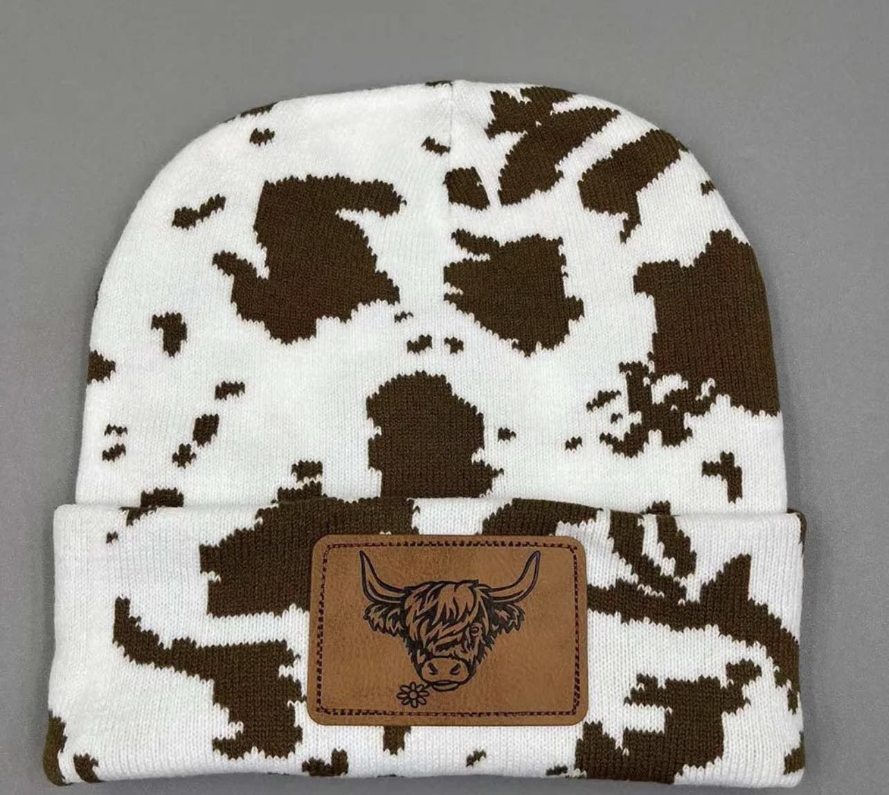 Cow print beanie - Highland cow 11