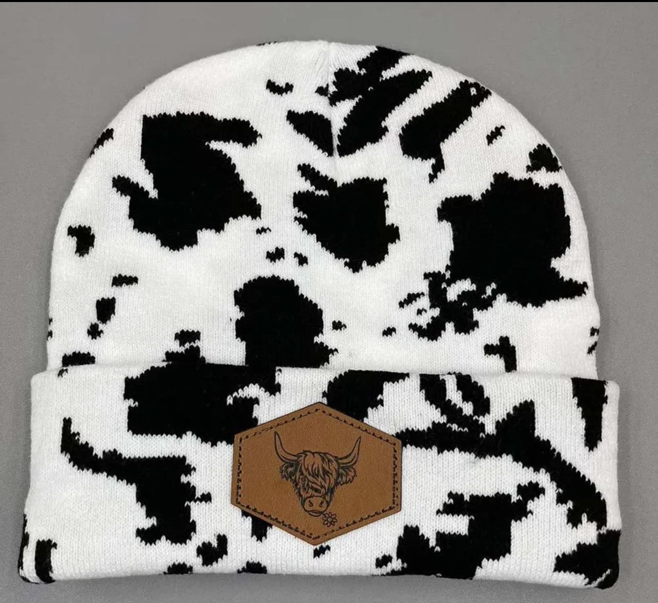 Cow print beanie - Highland cow 12