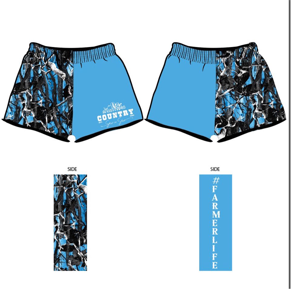 Footy Shorts - Blue Camo