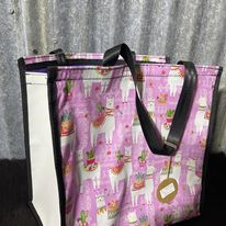 Pvc and fabric shopping bag -  Llamas