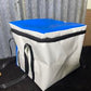 Milk crate bag - Light blue/white