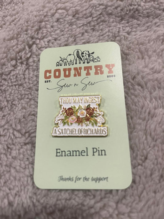 Enamel Hat Pin - Only you can prevent work beatings