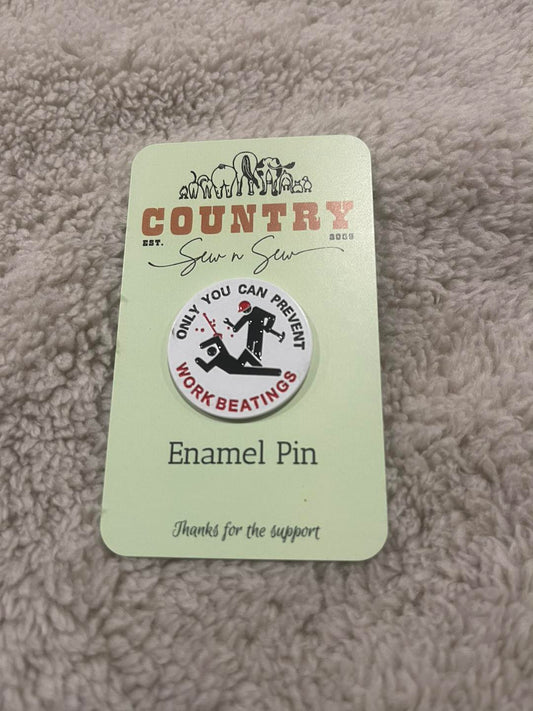 Enamel Hat Pin - To prevent accidents