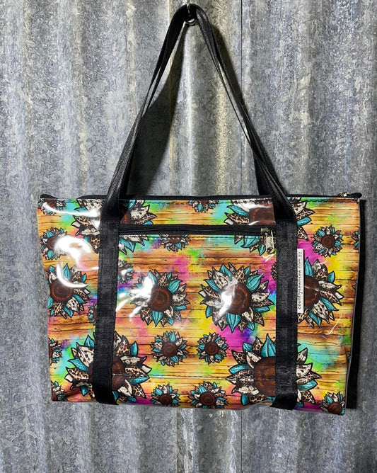 Tote Bag Mystery - Tie-dye and cowhide