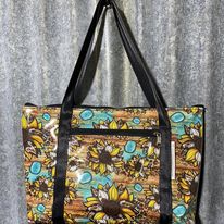 Tote Bag Mystery - Cowhide and sunflowers