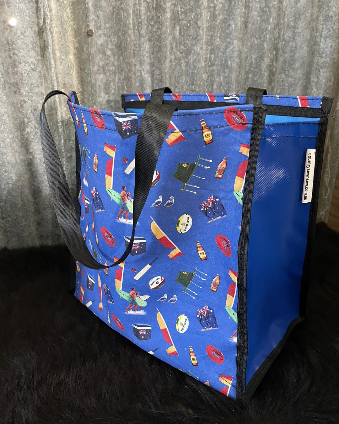 Pvc and fabric shopping bag - Aussie