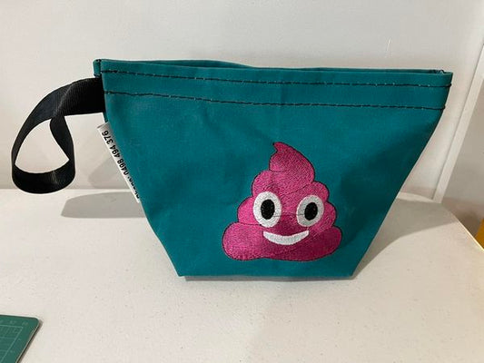 Embroidered Canvas Toilet Roll Bag.