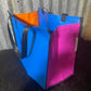 PVC Shopping bag -  (Ready Made) blue, pink, orange