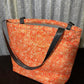 Fabric Shopping bag - (Ready Made) flower swirls