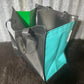 PVC Shopping bag -  (Ready Made) Black, aqua, green