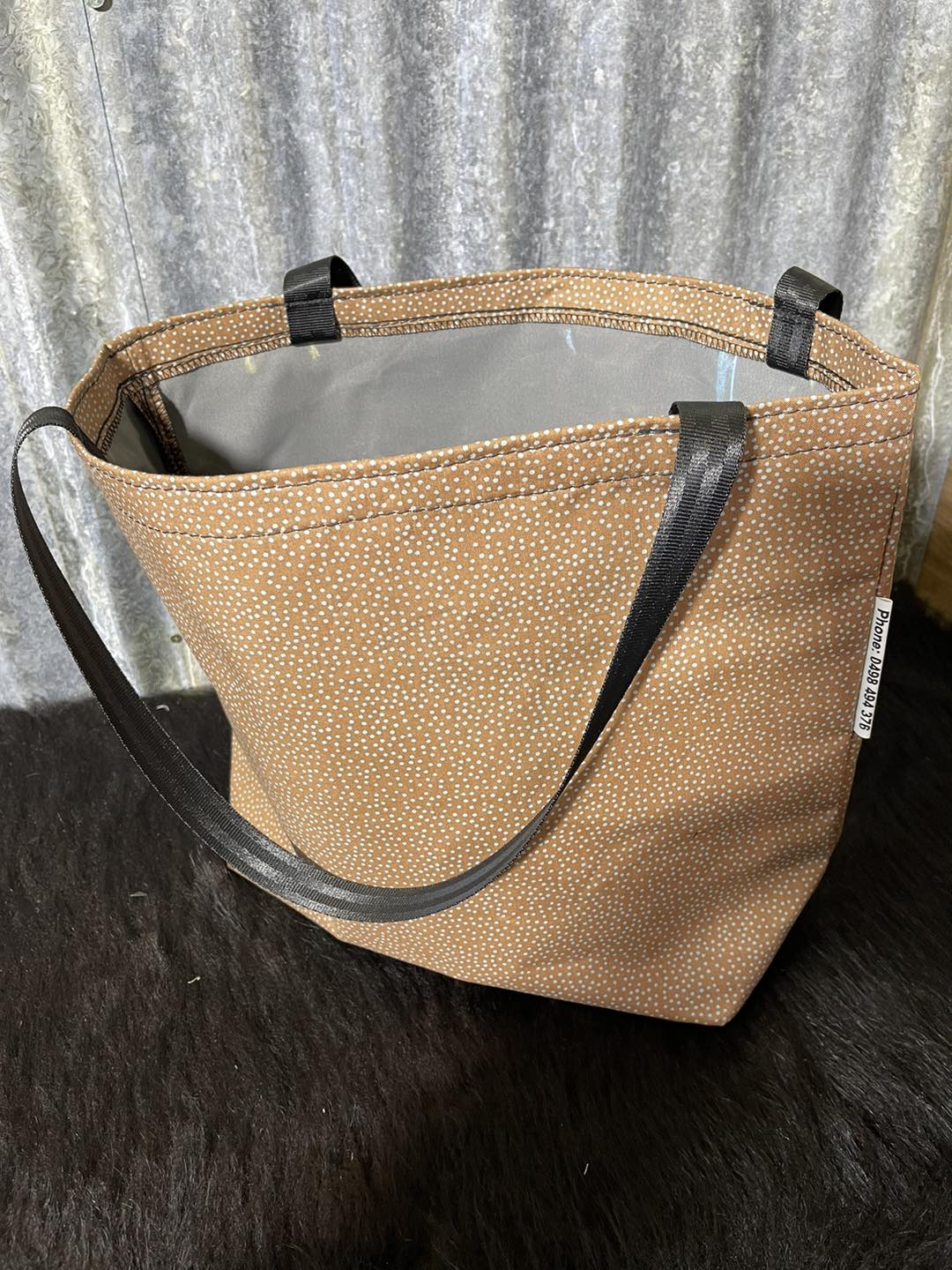 Fabric Shopping bag - (Ready Made) Dots