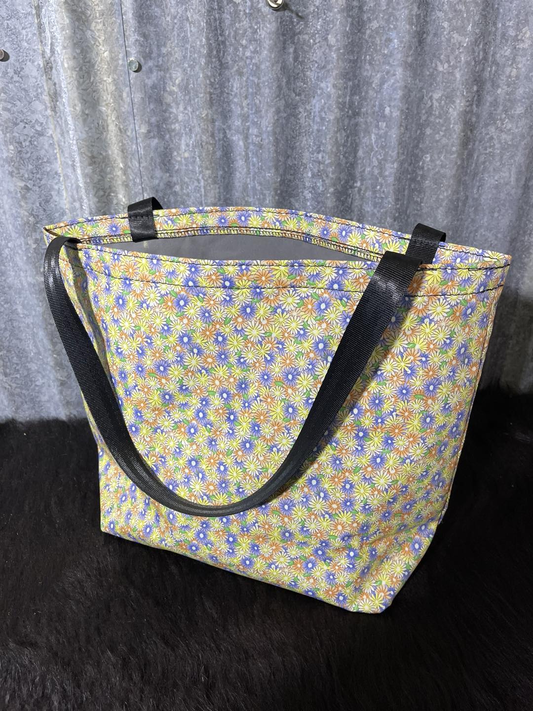 Fabric Shopping bag - (Ready Made) small daisies