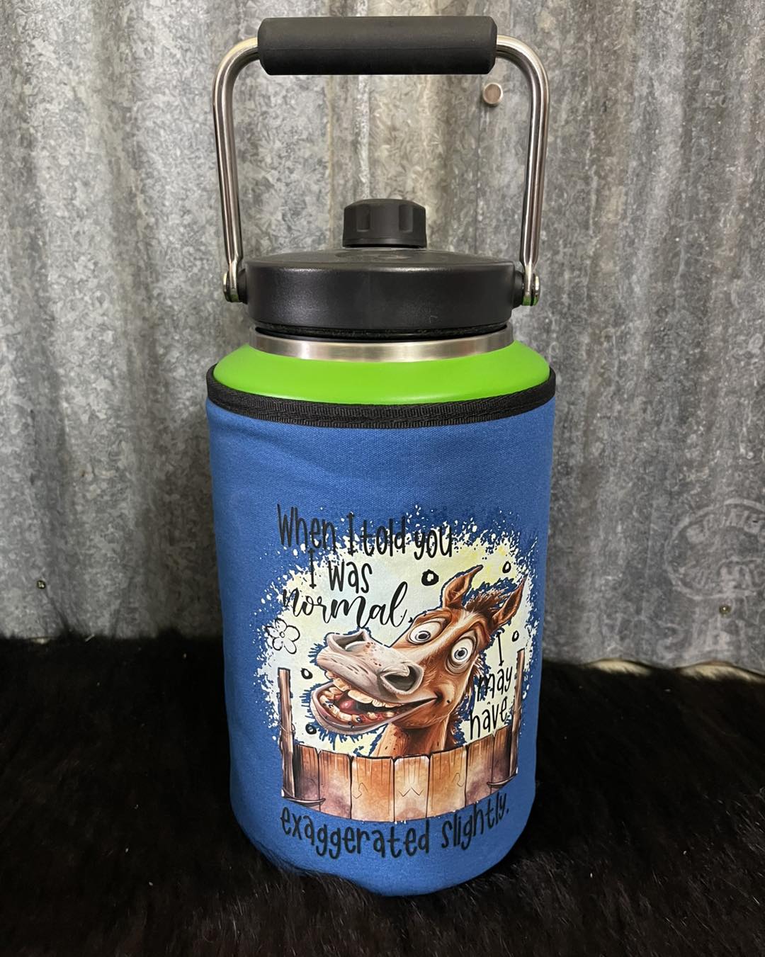 Printed  Yeti Rambler gallon cover -  When i told you i was normal