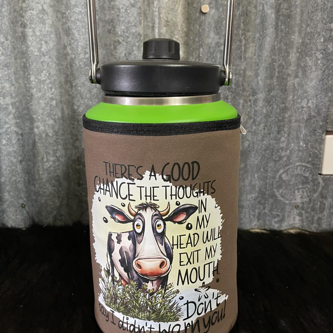 Printed  Yeti Rambler gallon cover - There's a good chance the thoughts