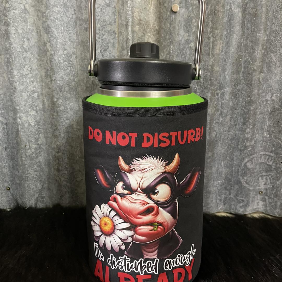 Printed  Yeti Rambler gallon cover - Do not disturb